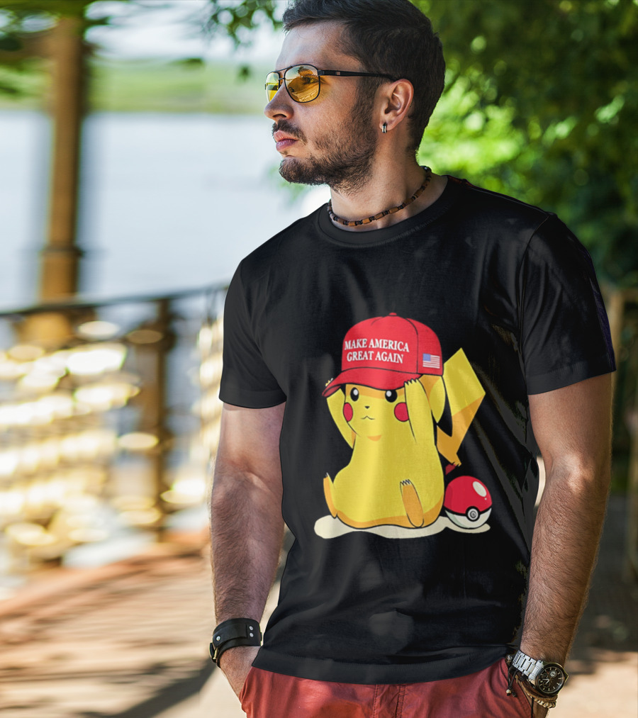 MAGA Pikachu Make America Great Again Hat Pokemon Fan Trend T-Shirt
