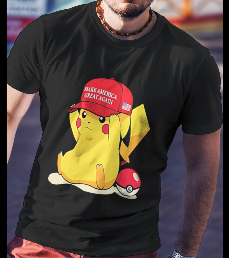MAGA Pikachu Make America Great Again Hat Pokemon Fan Trend T-Shirt