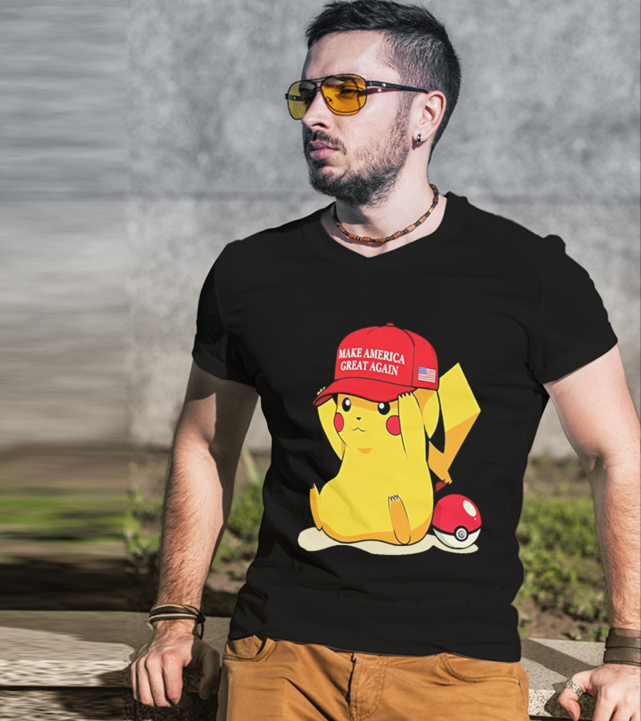 MAGA Pikachu Make America Great Again Hat Pokemon Fan Trend T-Shirt