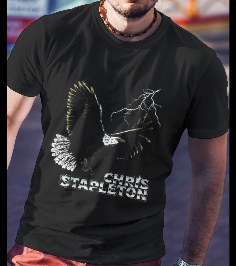 Chris Stapleton Bald Eagle With Lightning T-Shirt