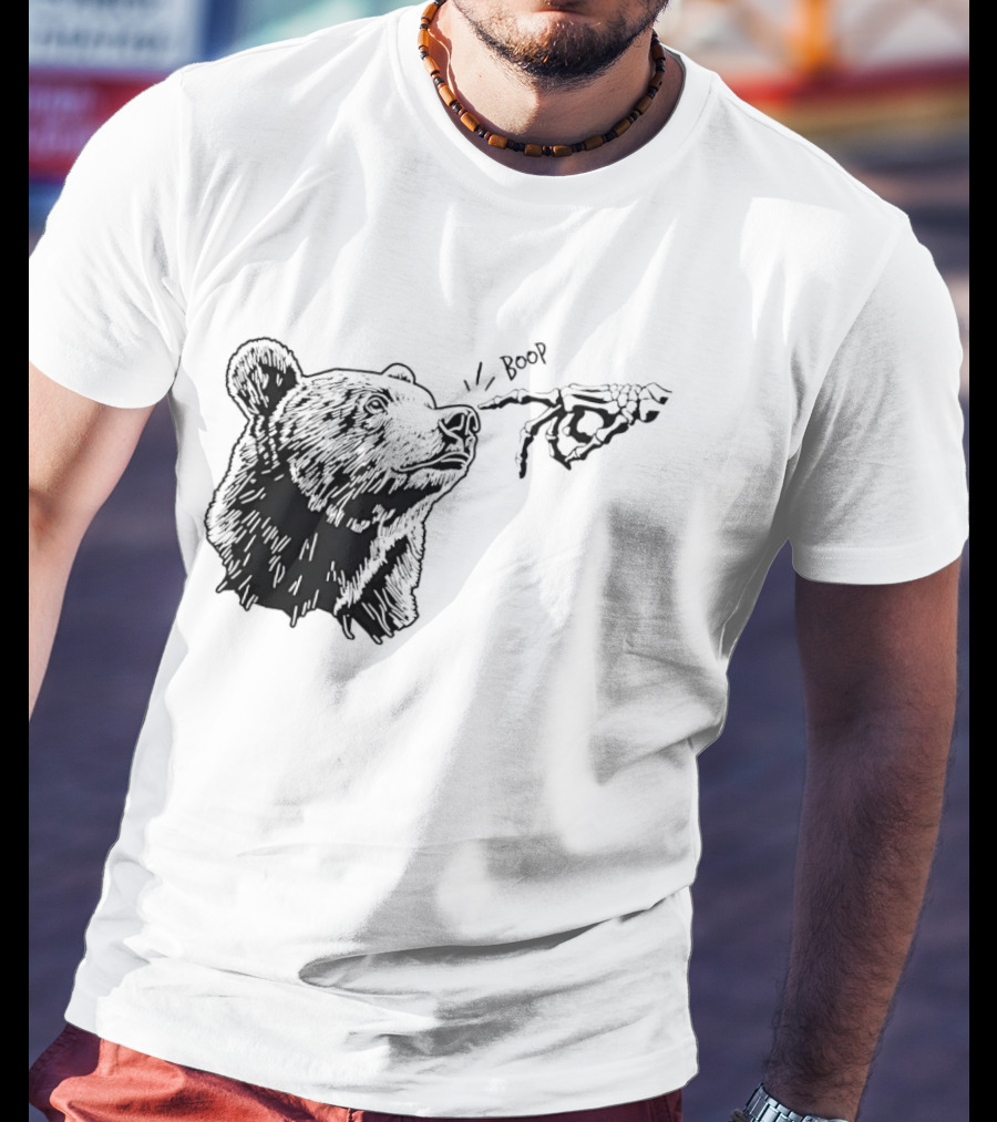 Boop The Bear Meme Black Grizzly Carrot Sketch T-Shirt