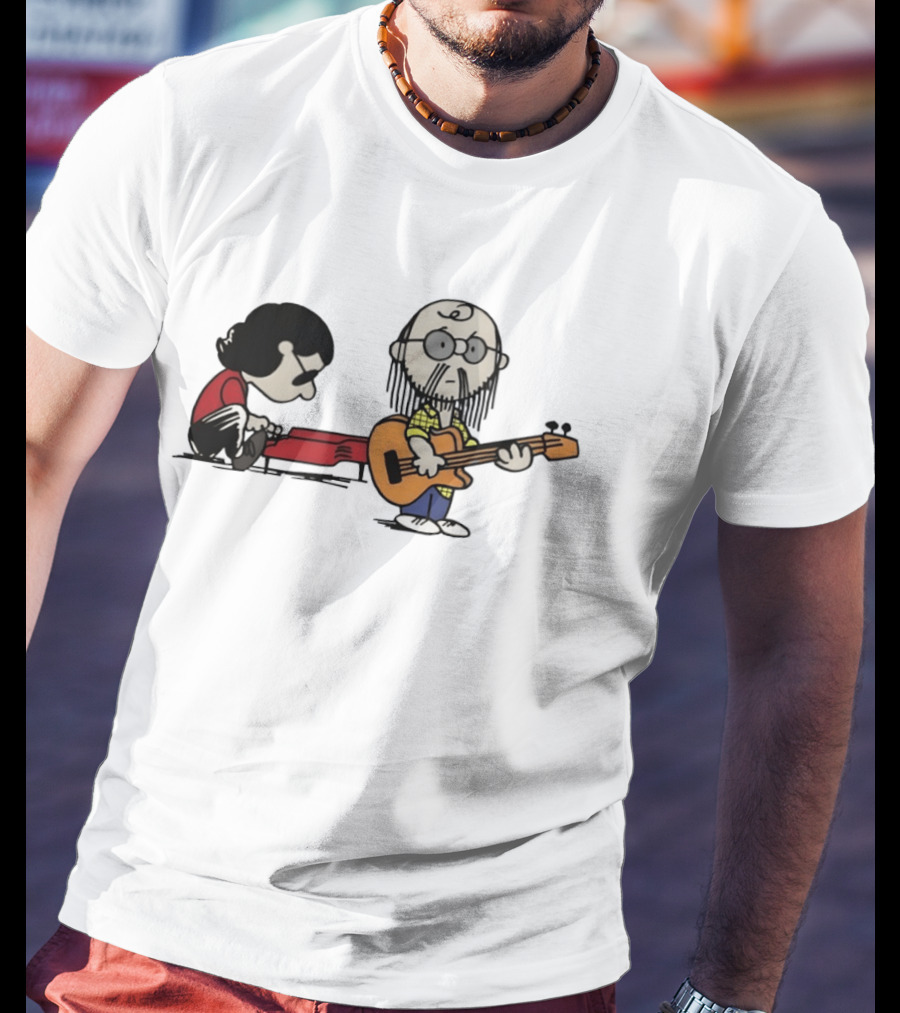 Lucy Van Pelt Peanuts RScottMurray Steely Dan Cartoon Characters Playing Guitar T-Shirt
