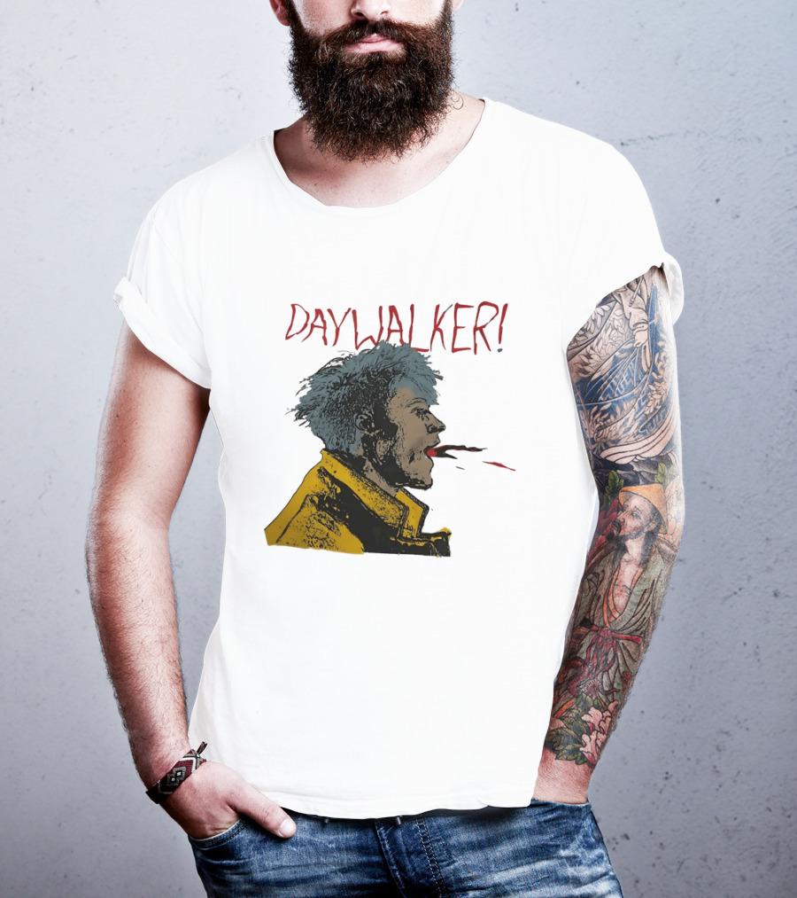 Machine Gun Kelly Daywalker Illustration With Character And Yellow Jacket T-Shirt