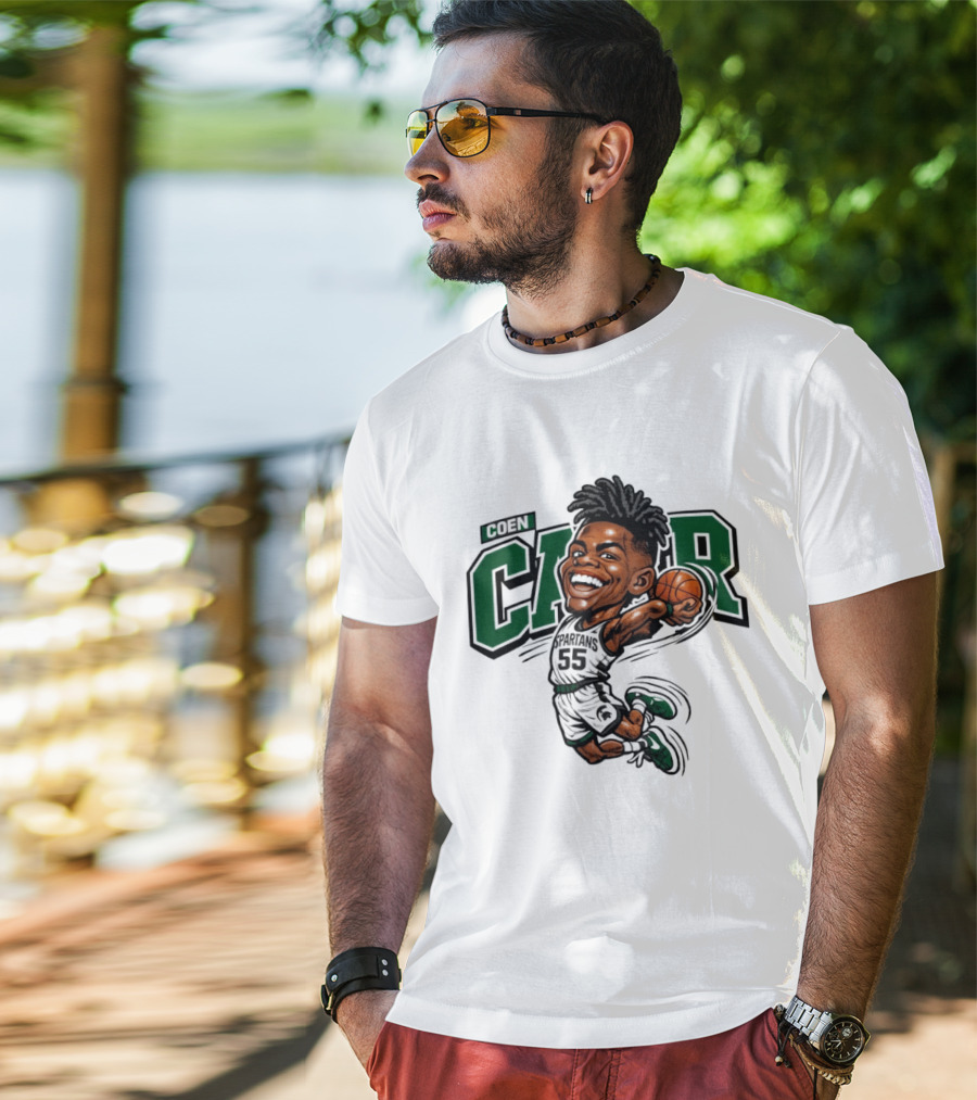 Coen Carr Caricature Basketball Player 55 Dunking Animation T-Shirt