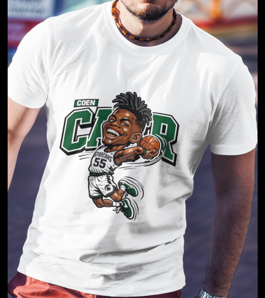 Coen Carr Caricature Basketball Player 55 Dunking Animation T-Shirt