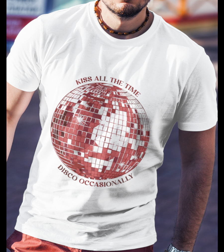 Kiss All The Time Disco Occasionally Disco Ball Bella T-Shirt