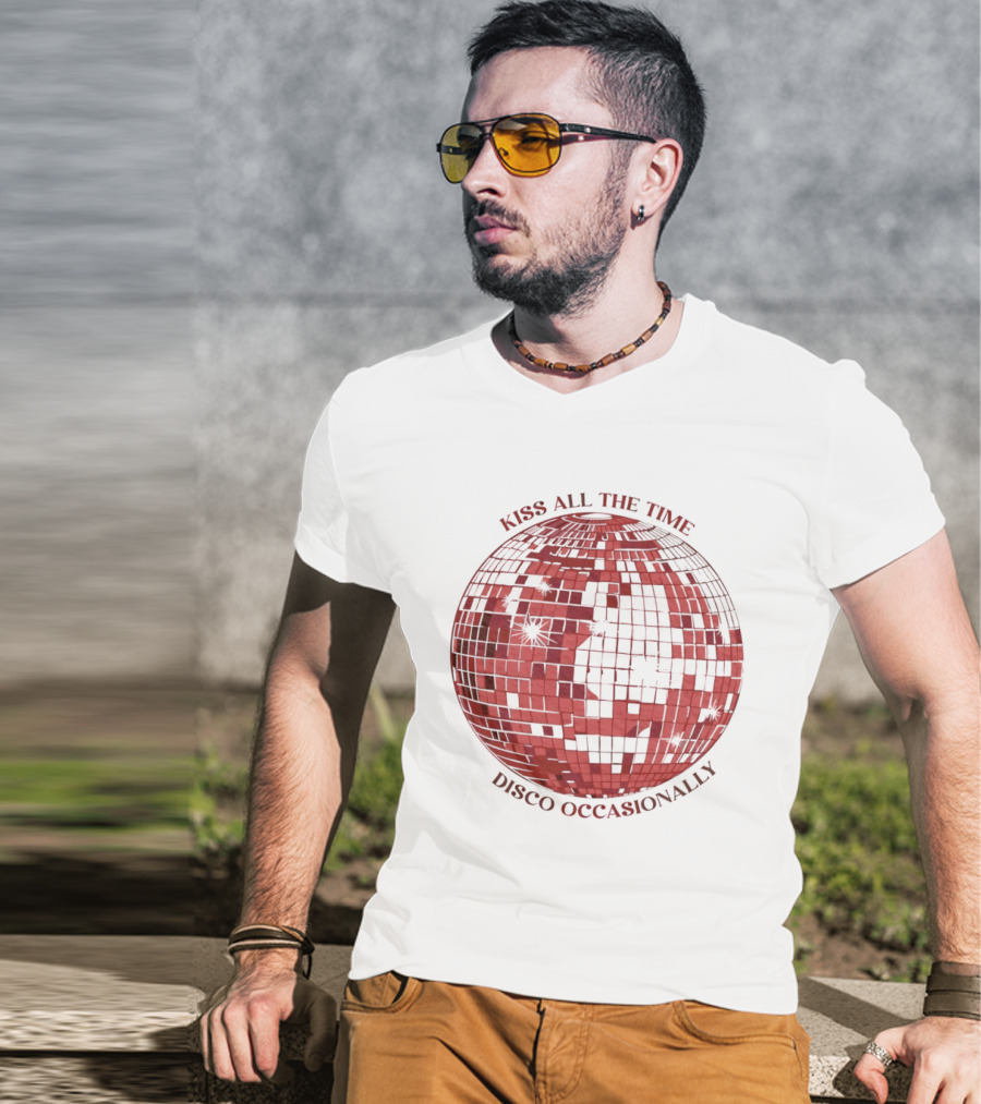 Kiss All The Time Disco Occasionally Disco Ball Bella T-Shirt