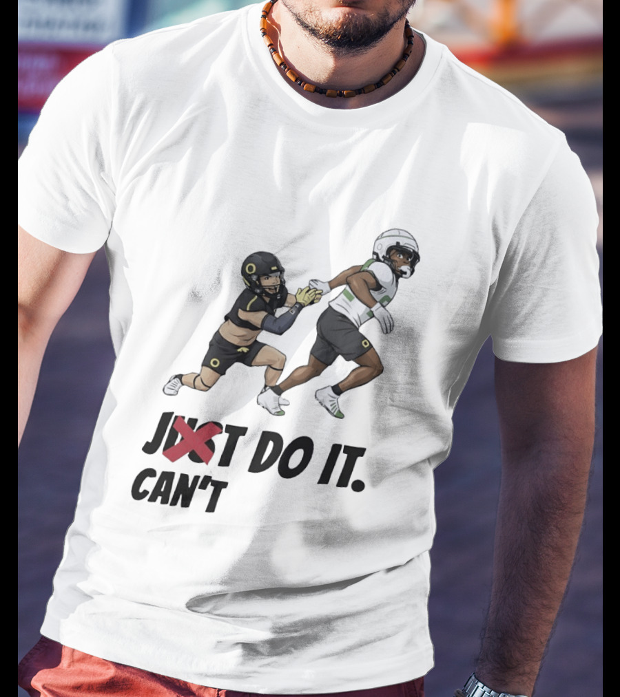 Just Can't Do It Football Players Chase In Action T-Shirt