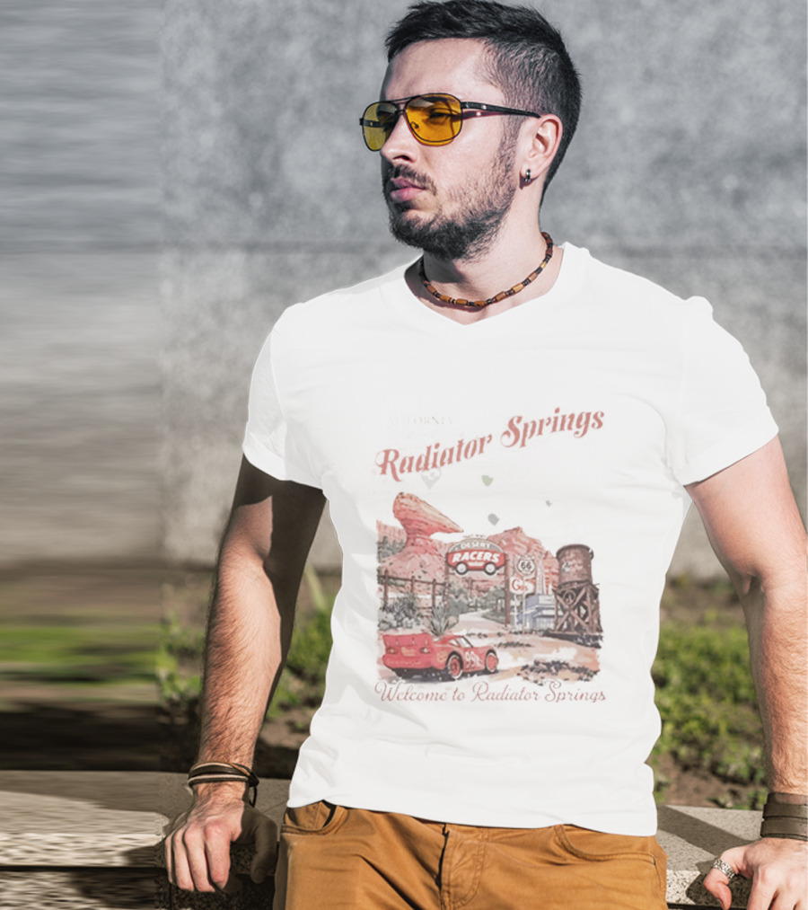 Radiator Springs Lightning McQueen Disney Pixar Cars Scenic Route Adventure T-Shirt