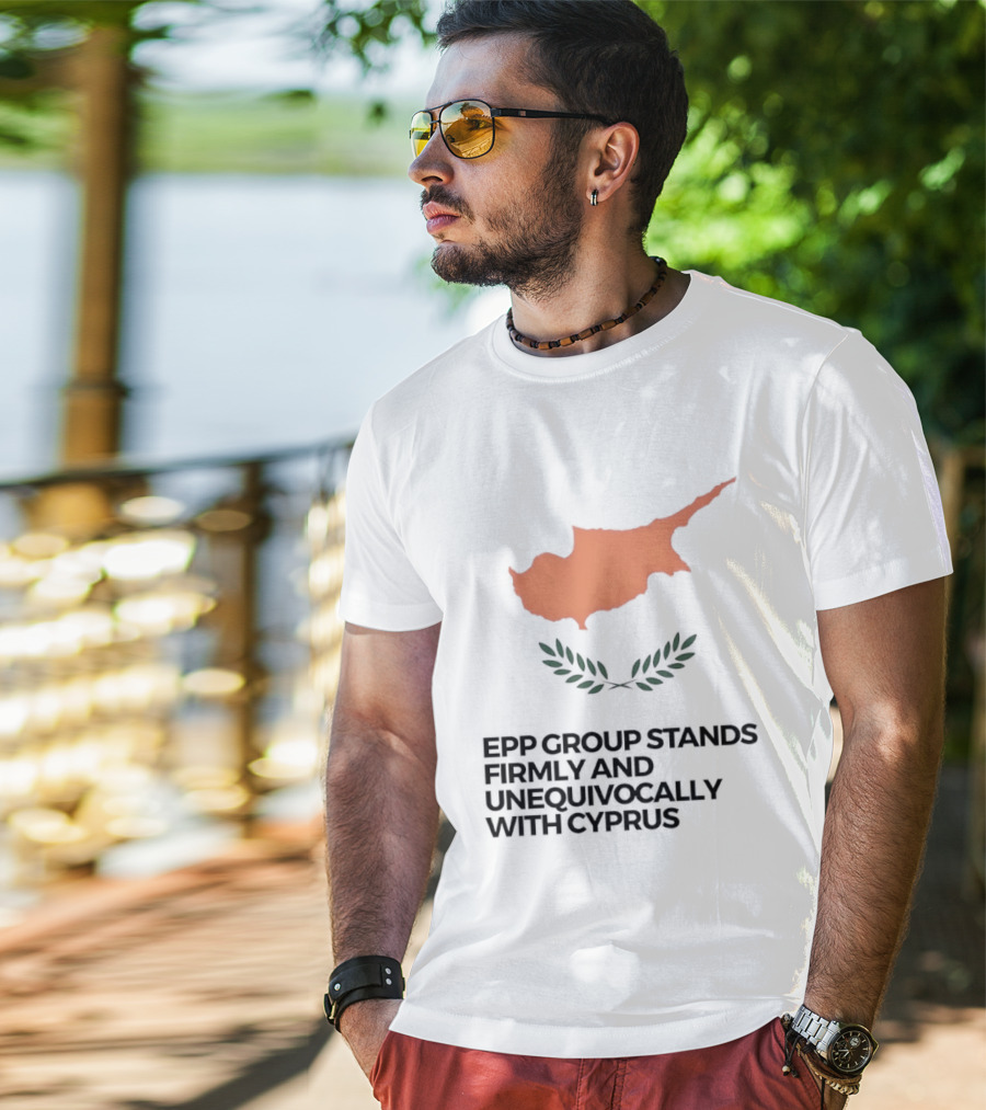 EPP Group Stands Firmly And Unequivocally With Cyprus Map Laurel Wreath T-Shirt