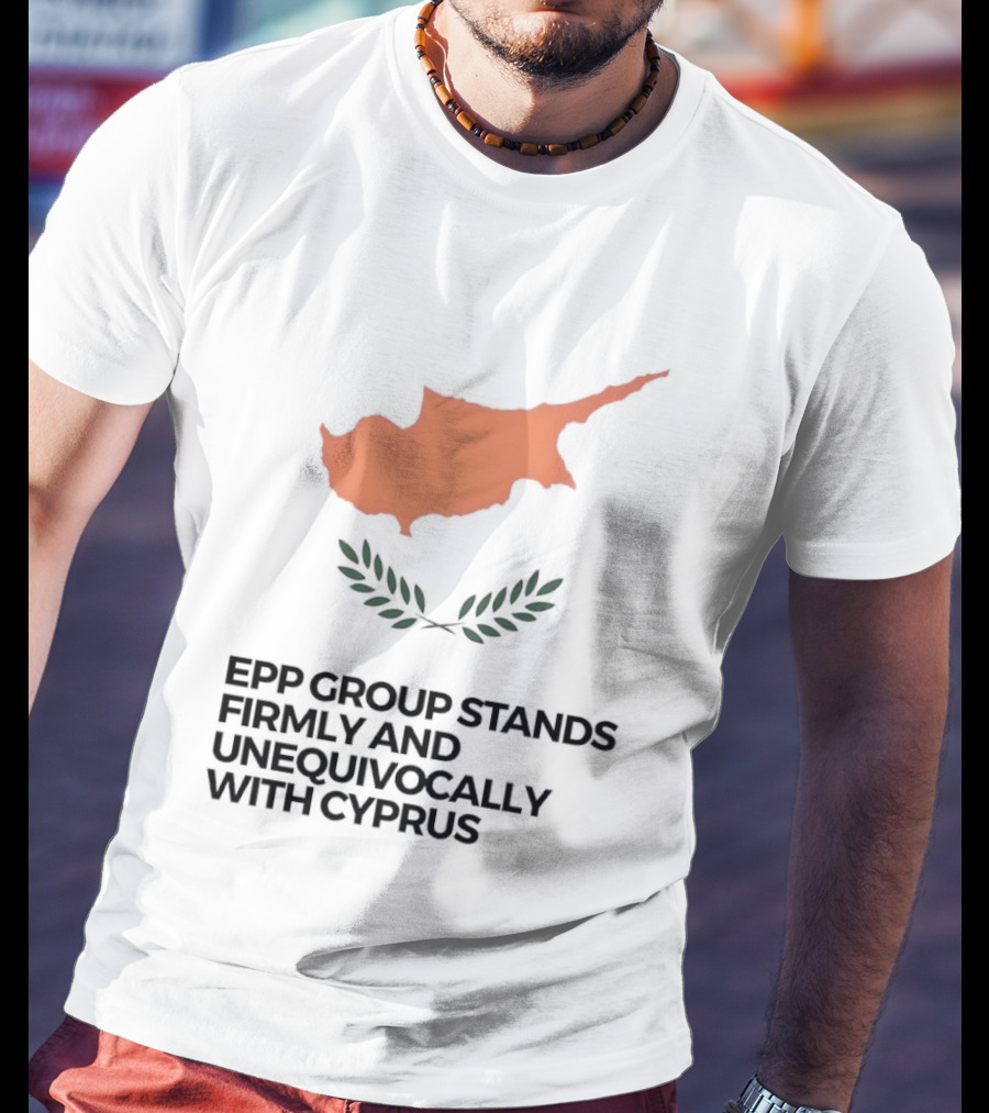 EPP Group Stands Firmly And Unequivocally With Cyprus Map Laurel Wreath T-Shirt