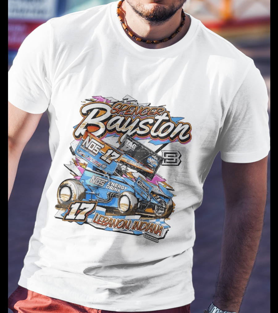 NOS Energy Drink Spencer Bayston No. 17 Racing Lebanon Indiana T-Shirt