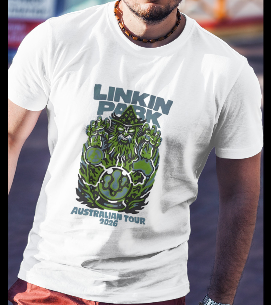 Linkin Park Australian Tour 2026 Wizard And Crystal Ball T-Shirt