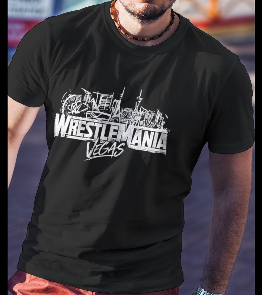 WWE Wrestlemania 42 Vegas 2026 Las Vegas Skyline Event T-Shirt