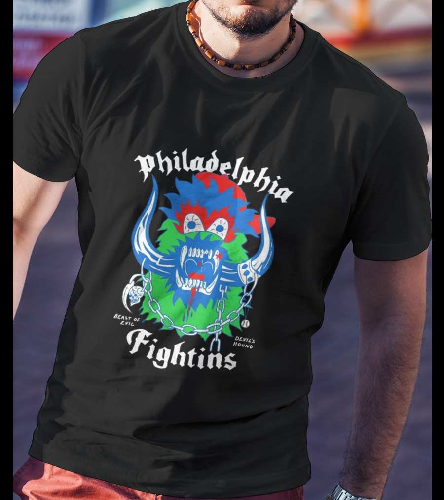 Philadelphia Fightins Monster Philly Sports Chains T-Shirt