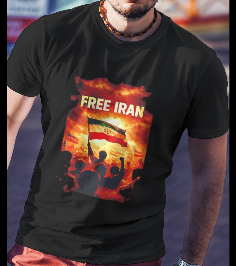 Free Iran Flag Protest Human Rights Solidarity T-Shirt