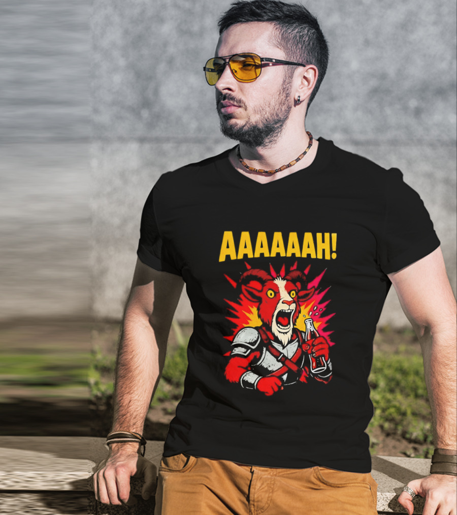 Prepotente Pony Screaming AAAAAAH Colorful Explosion T-Shirt