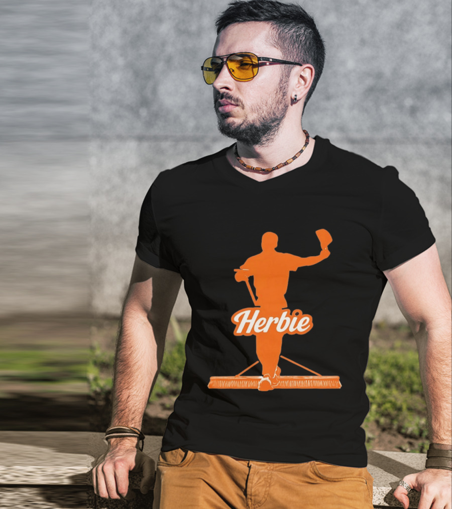 Herbie Houston Astros Iconic Broom Celebration T-Shirt