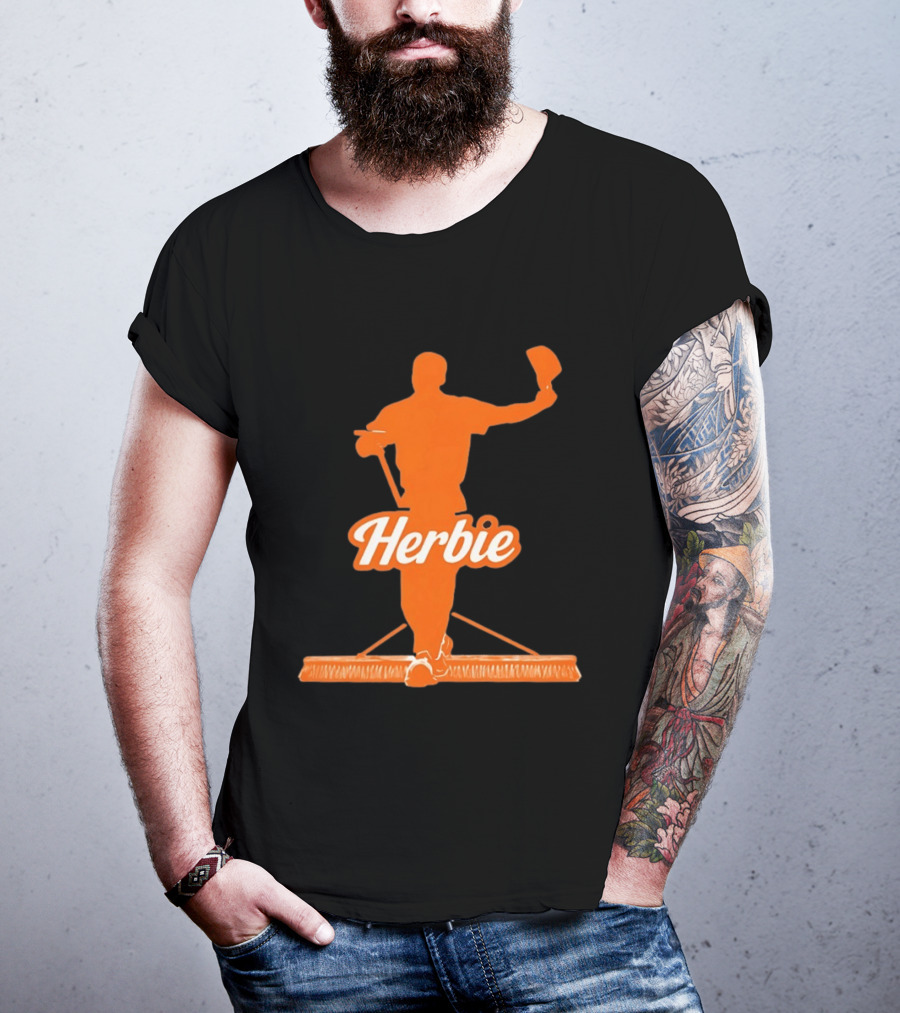Herbie Houston Astros Iconic Broom Celebration T-Shirt
