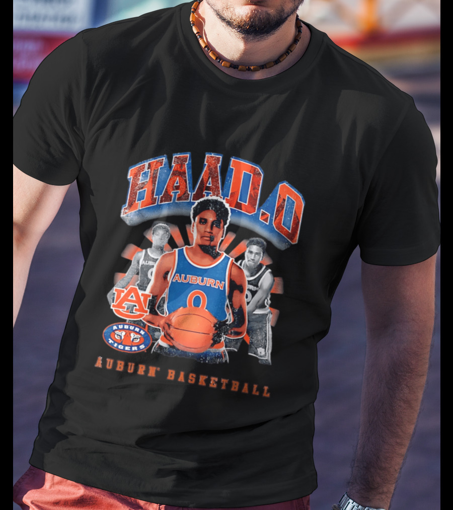HAAD.O Auburn Basketball Tigers Player Number 0 Collage T-Shirt