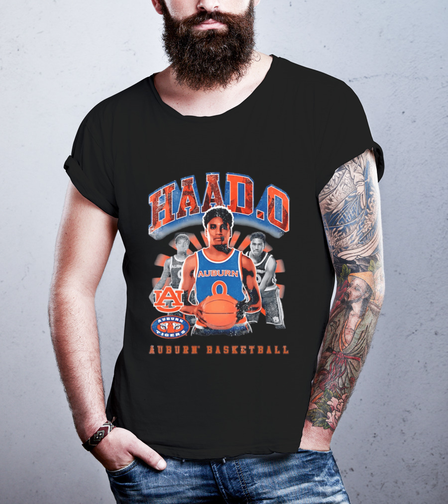HAAD.O Auburn Basketball Tigers Player Number 0 Collage T-Shirt