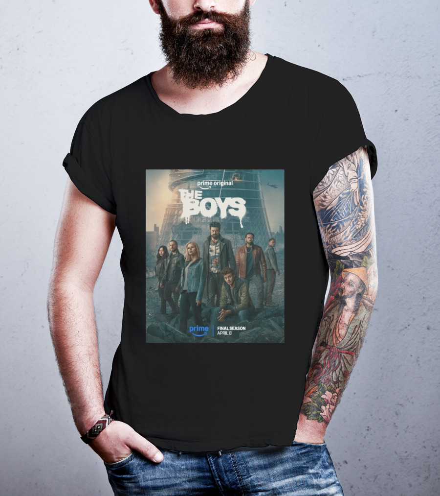 Prime Original The Boys Final Season April 8 Release Promotion T-Shirt