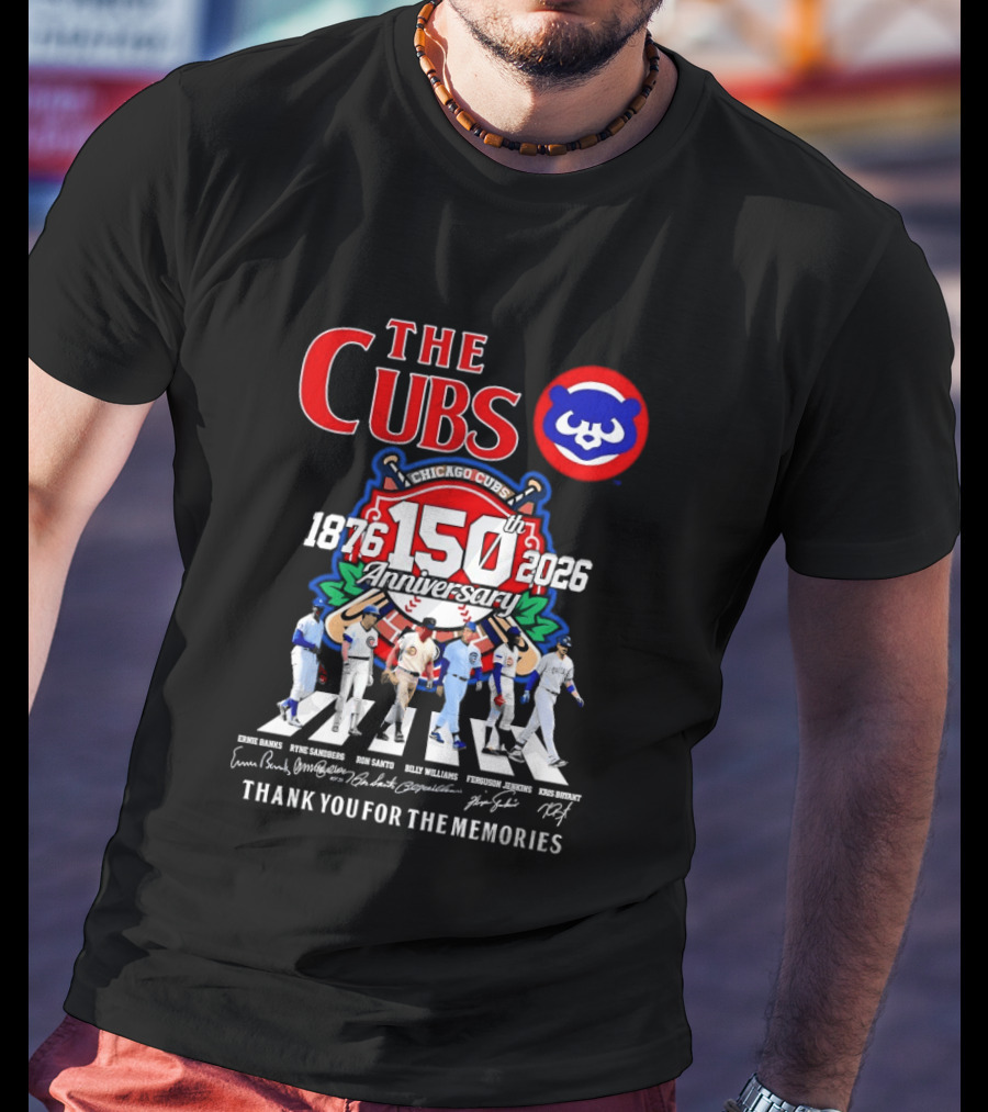 Chicago Cubs 150th Anniversary Abbey Road Thank You For The Memories 1876 2026 Signature Edition T-Shirt