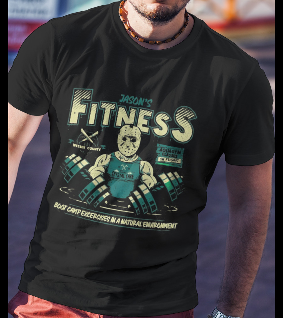 Jason Aquagym Boot Camp Exercises Fridays Fitness Natural Environment T-Shirt