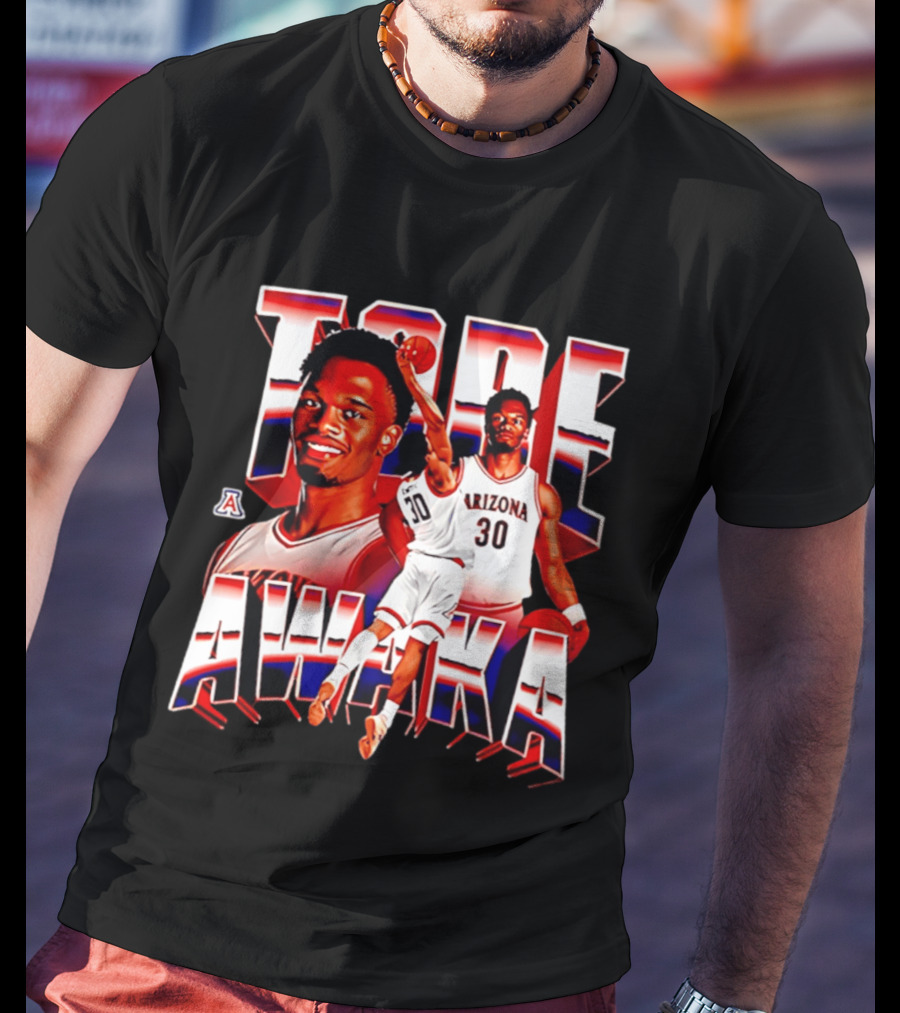 Tobe Awaka Arizona Wildcats Basketball 30 NCAA Player Collage T-Shirt