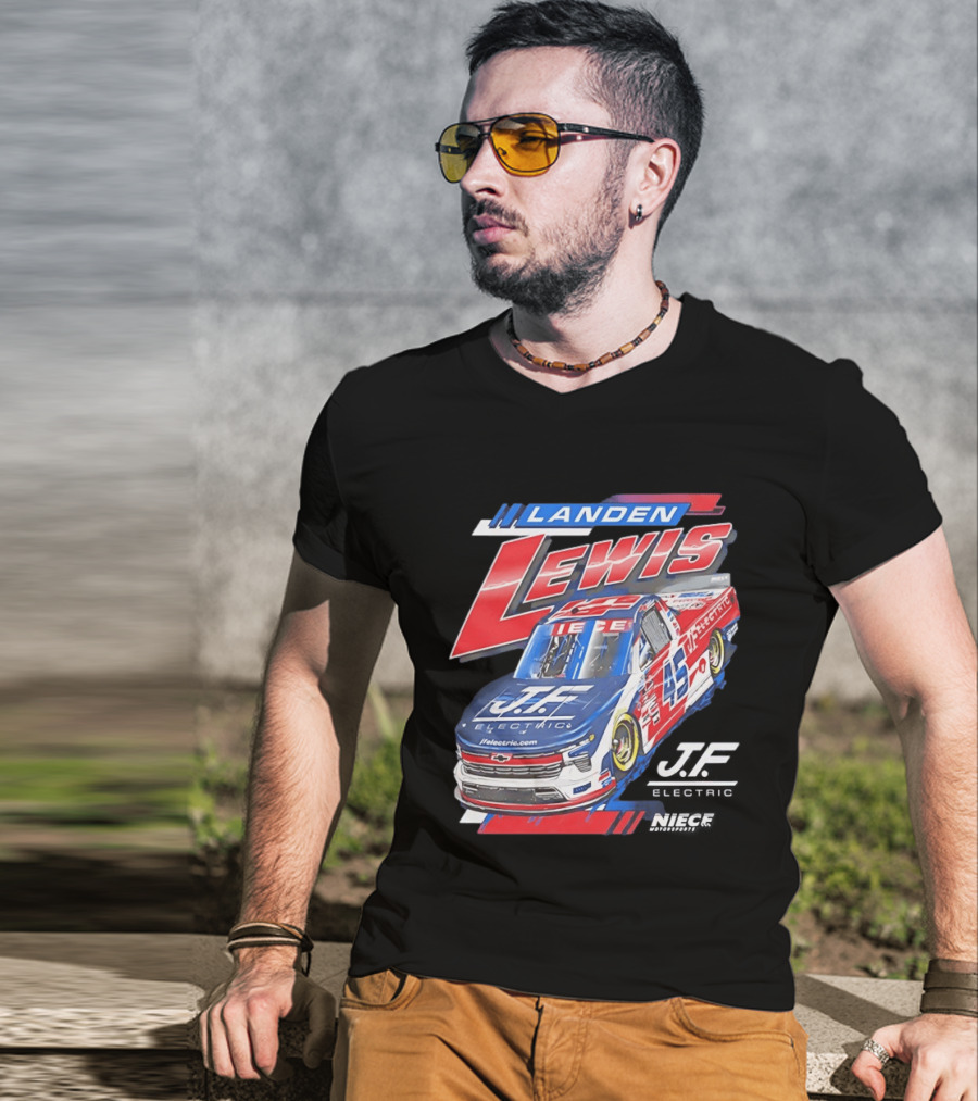 Landen Lewis Niece Motorsports J.F. Electric NASCAR Truck Series 45 T-Shirt