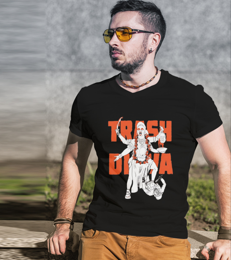 Trash Diva Multi Armed Figure With Head And Sword T-Shirt