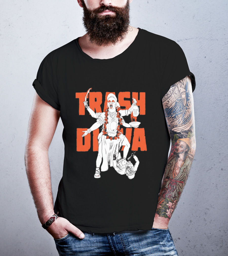 Trash Diva Multi Armed Figure With Head And Sword T-Shirt