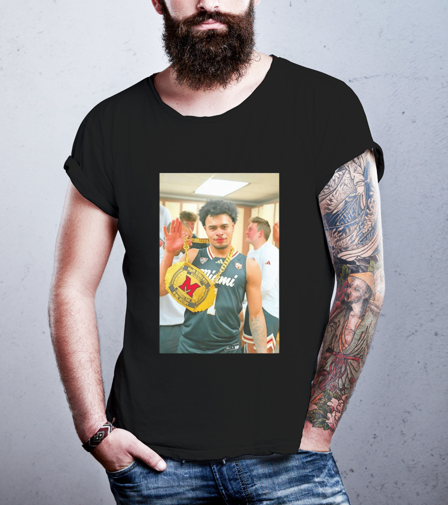Miami RedHawks Trey Perry Almost Friday Celebration Chain Basketball Locker Room T-Shirt
