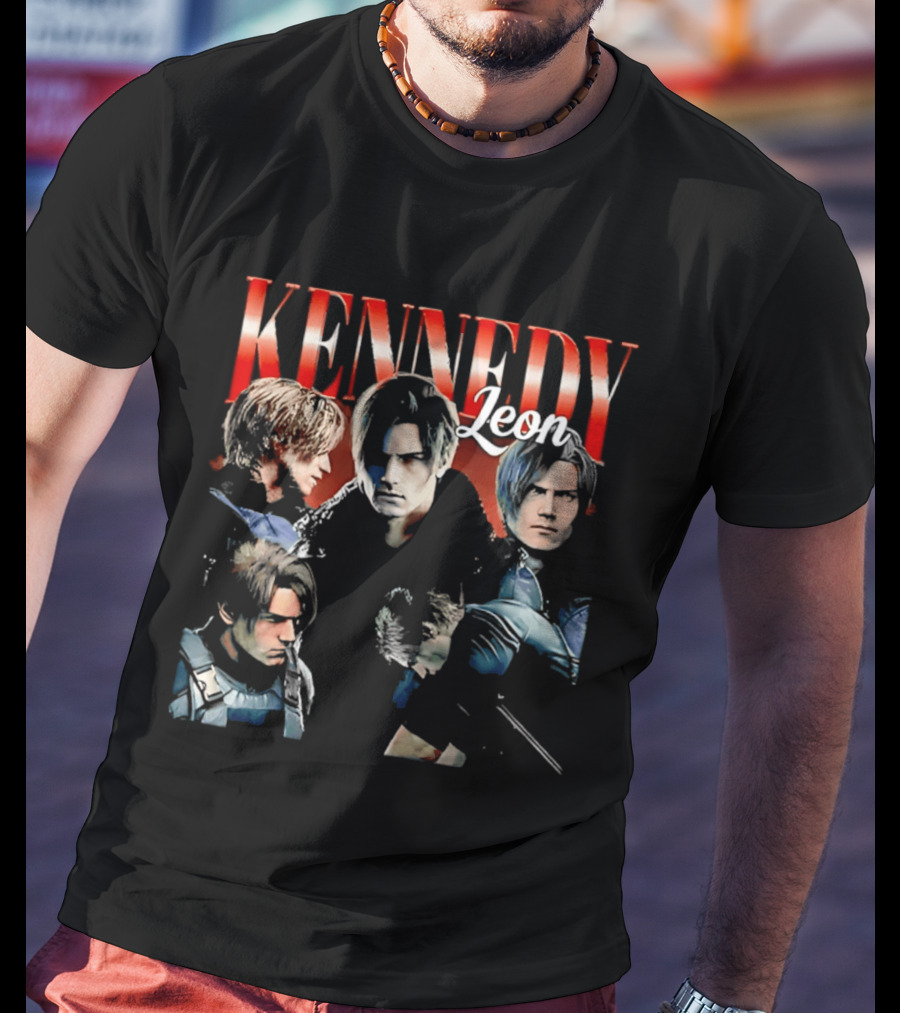 Leon Kennedy Collage Character Collection T-Shirt
