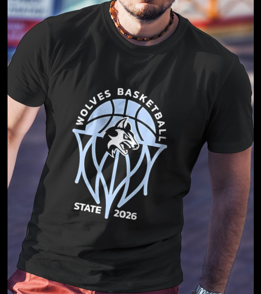 Wolves Basketball State 2026 Wolf T-Shirt
