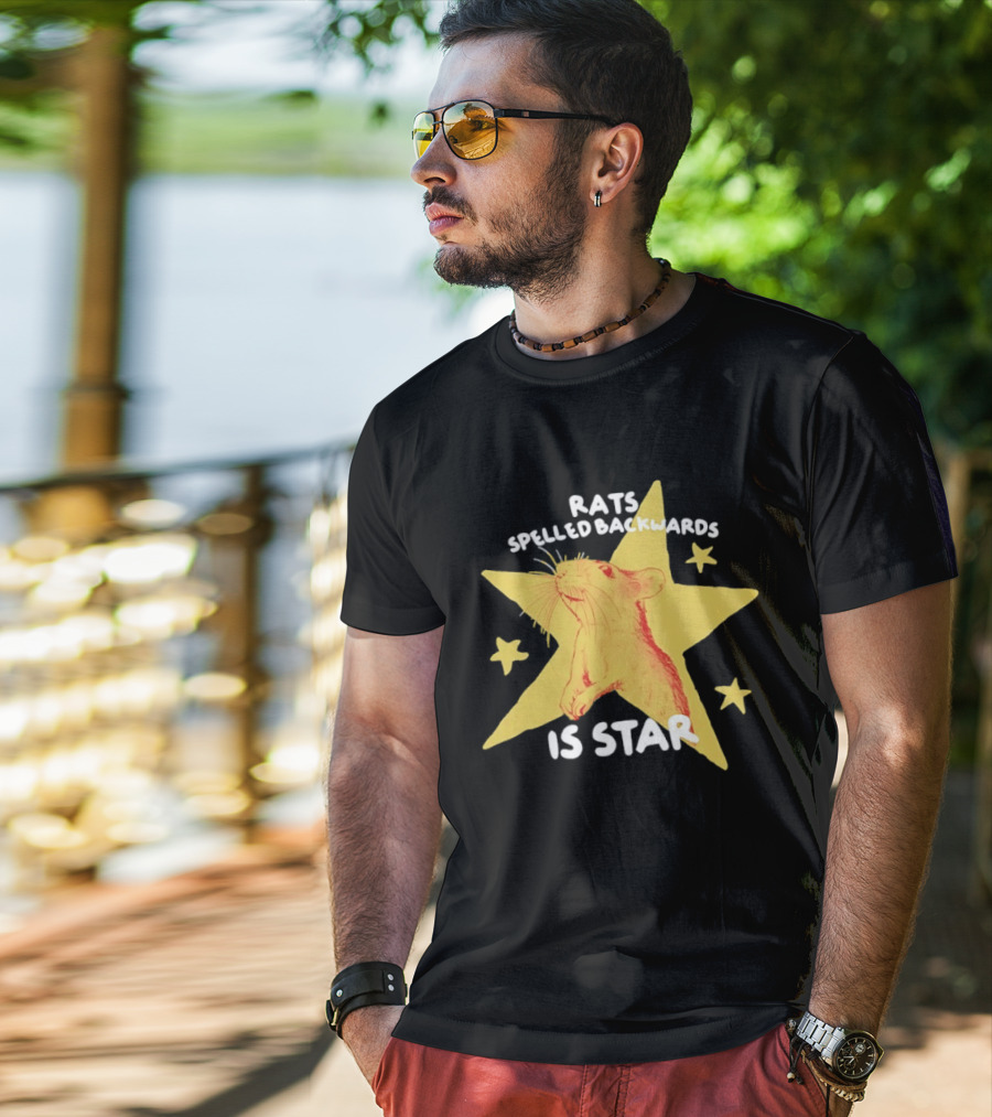 Rats Spelled Backwards Is Star Yellow Star Mouse T-Shirt
