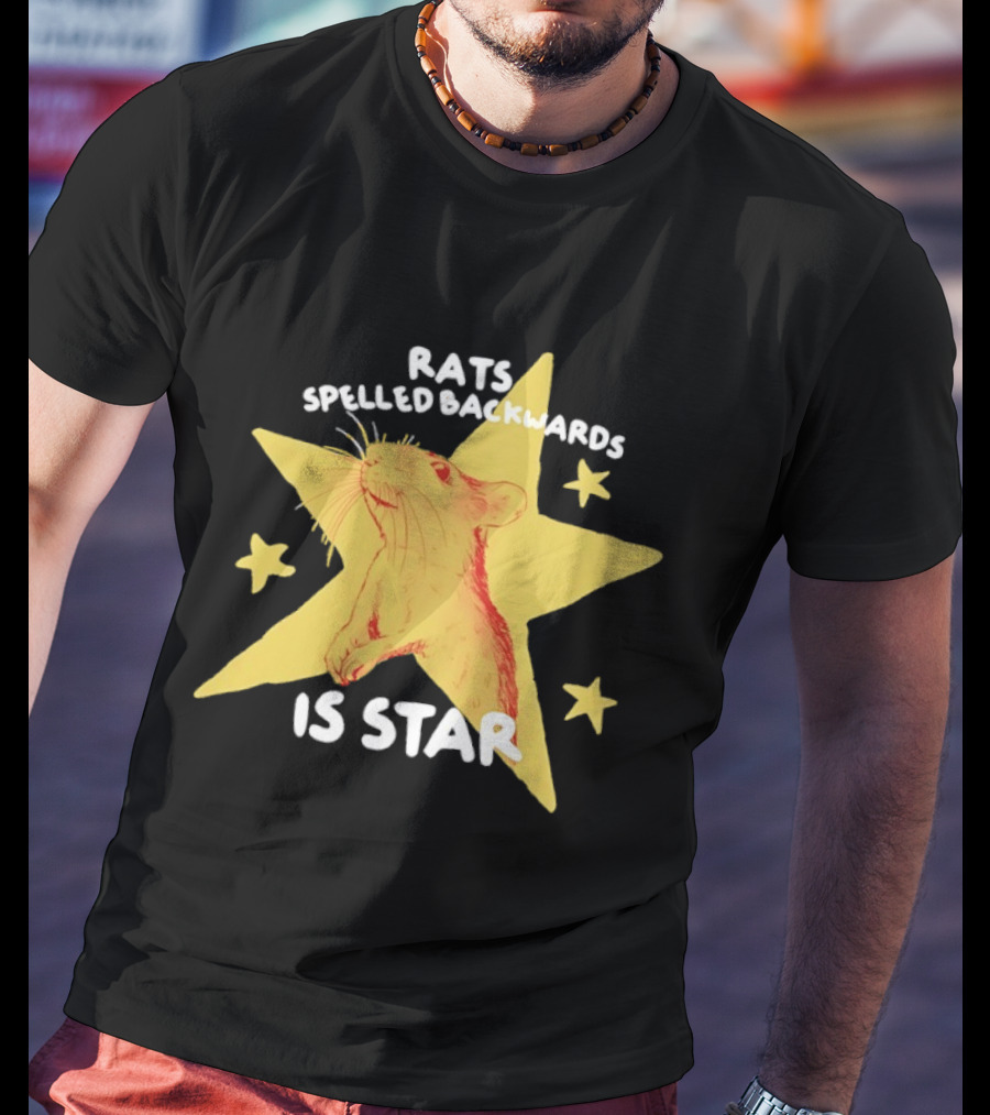 Rats Spelled Backwards Is Star Yellow Star Mouse T-Shirt