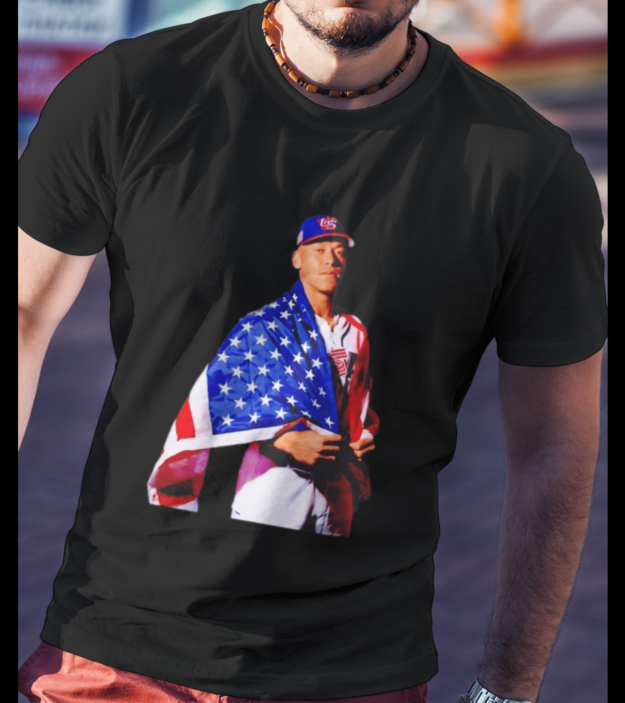 Aaron Judge Captain Team USA Baseball American Flag T-Shirt