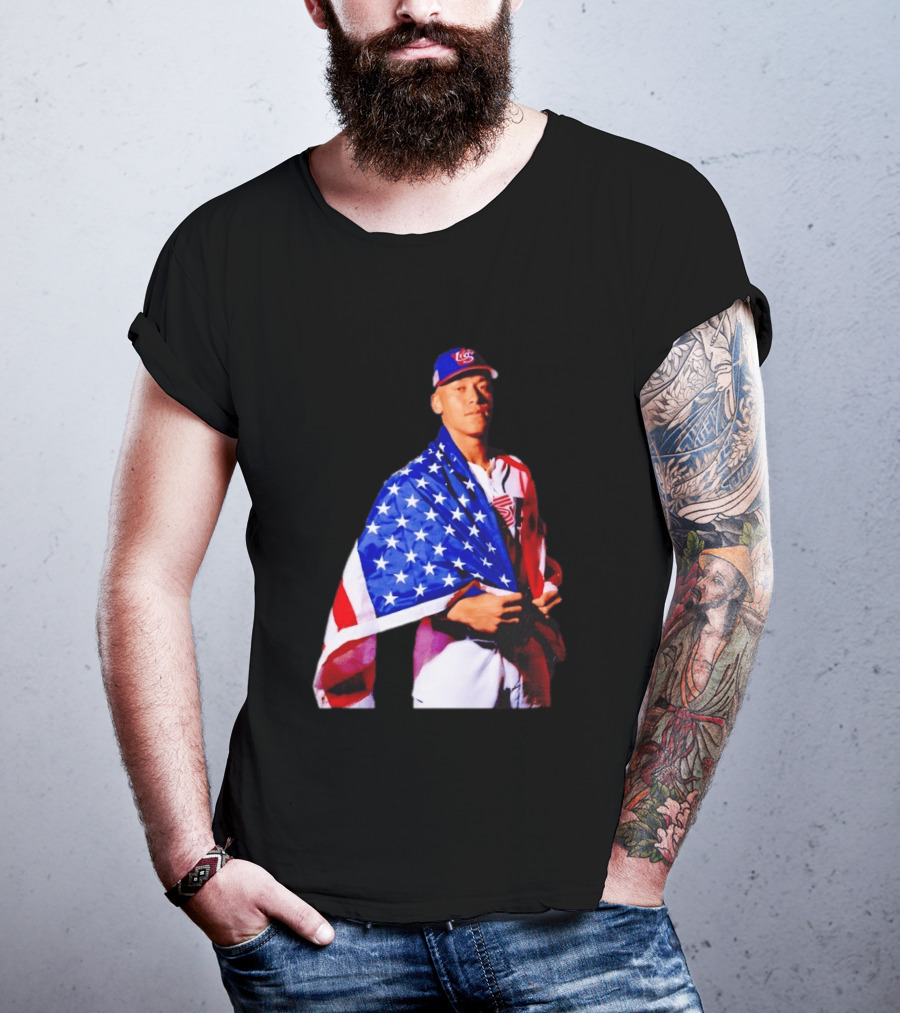 Aaron Judge Captain Team USA Baseball American Flag T-Shirt