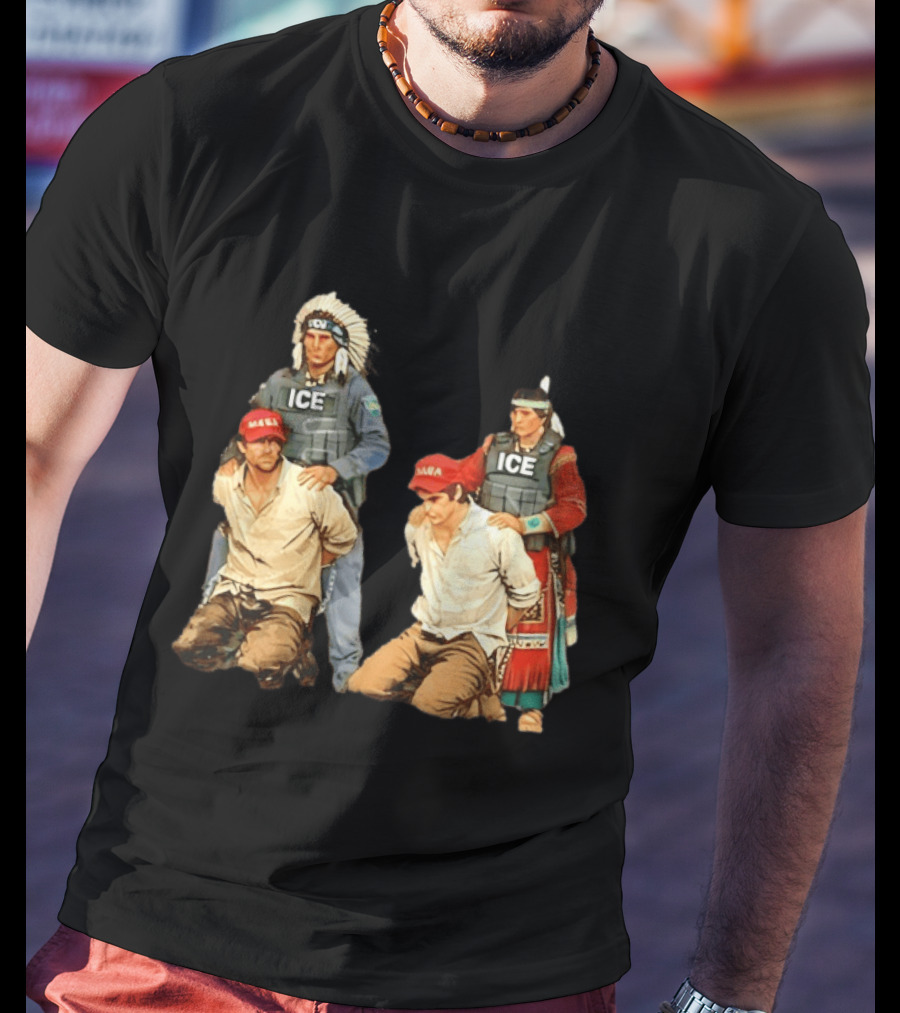 Anti ICE Native Police MAGA Mana T-Shirt