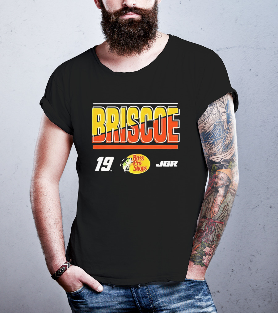 BRISCOE 19 Bass Pro Shops 2025 Cup Series Racing Fan Gear T-Shirt
