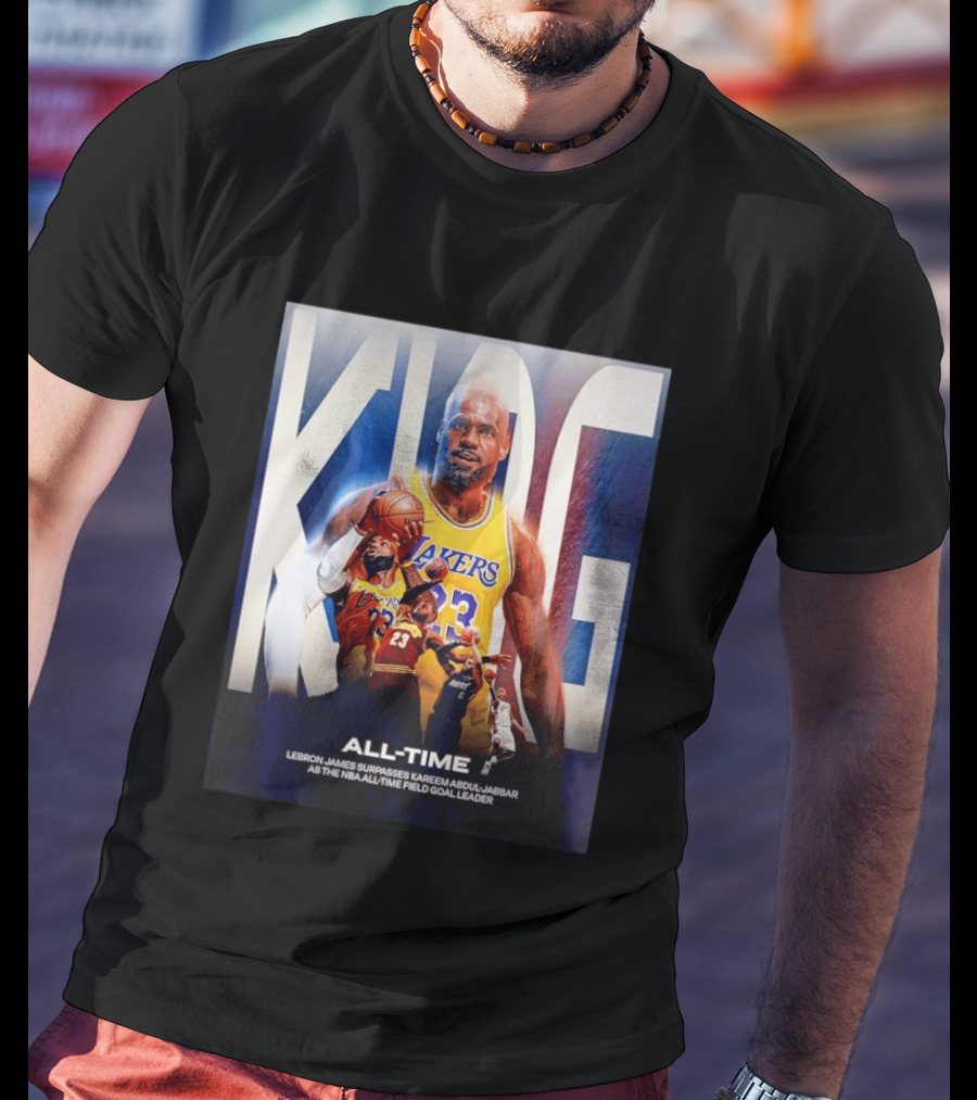 KING Lebron James Surpasses Kareem Abdul Jabbar As NBA All Time Field Goal Leader T-Shirt