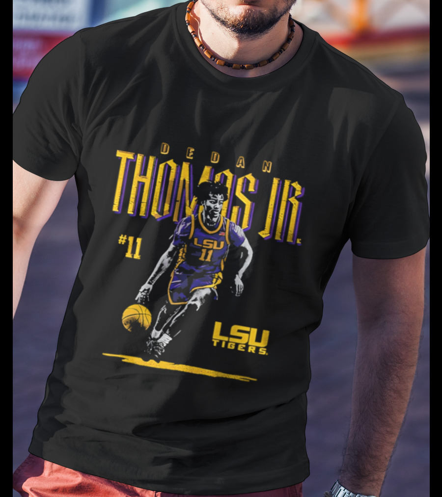 LSU Tigers Basketball Dedan Thomas Jr. #1 T-Shirt