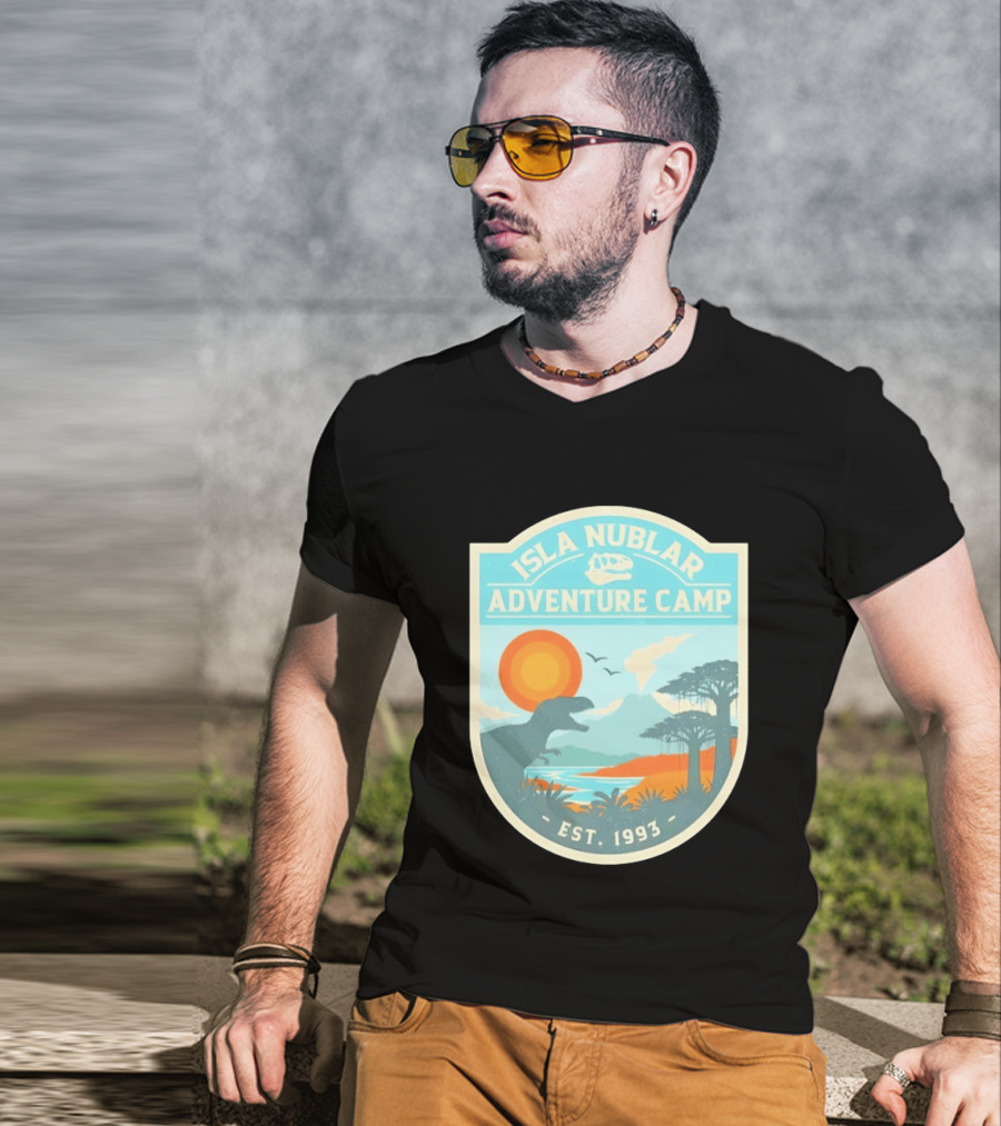 Isla Nublar Adventure Camp Dinosaur Island Est 1993 T-Shirt