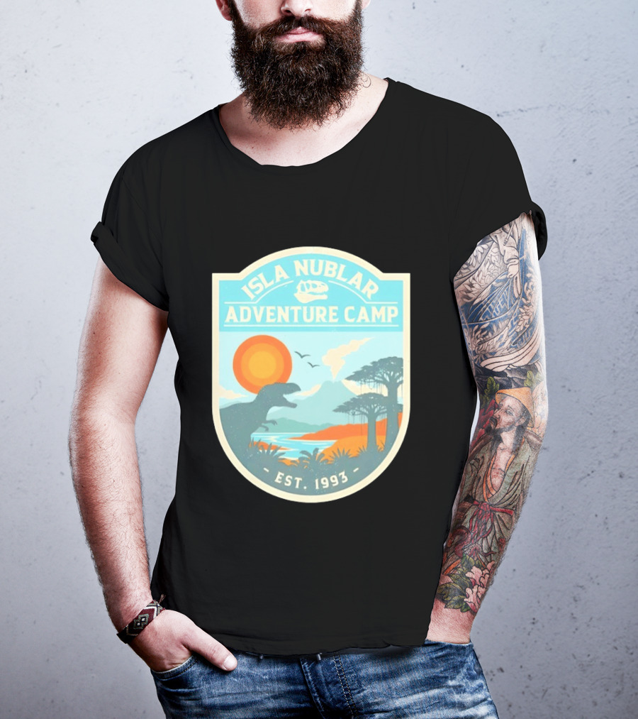 Isla Nublar Adventure Camp Dinosaur Island Est 1993 T-Shirt