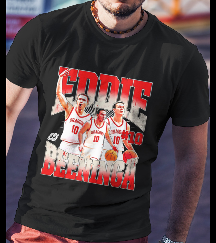 Eddie Beeninga Dragons Basketball #10 Collage MSUM NCAA T-Shirt