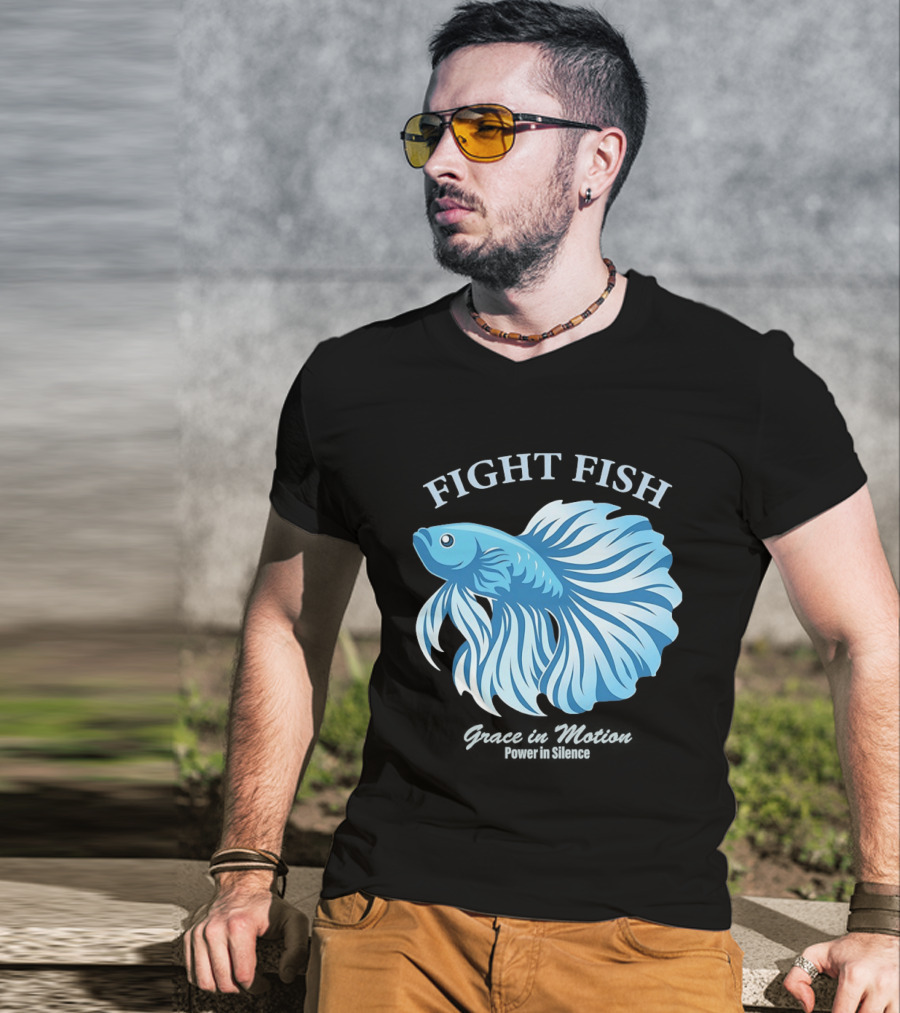 Fight Fish Grace In Motion Power In Silence Betta Splendens T-Shirt