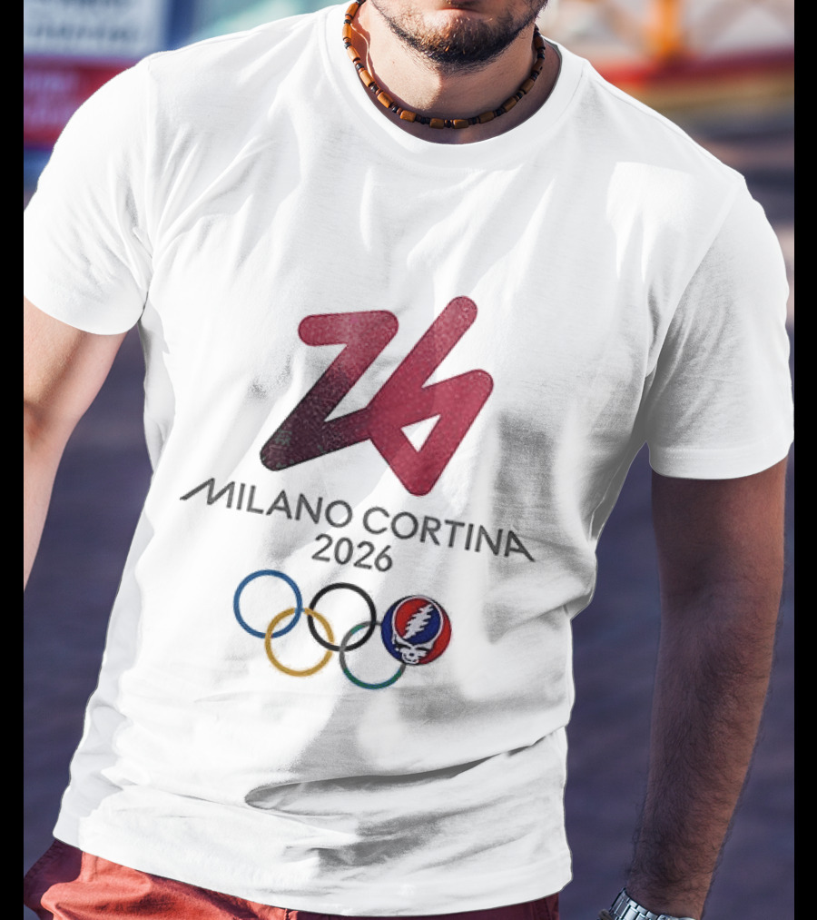 Grateful Dead Milano Cortina 2026 Winter Olympics Skeleton T-Shirt