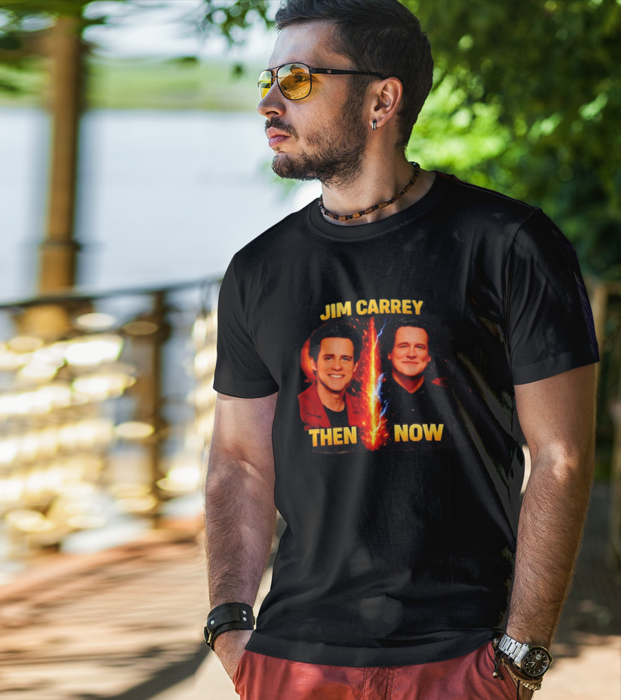 Jim Carrey Then And Now Evolution T-Shirt