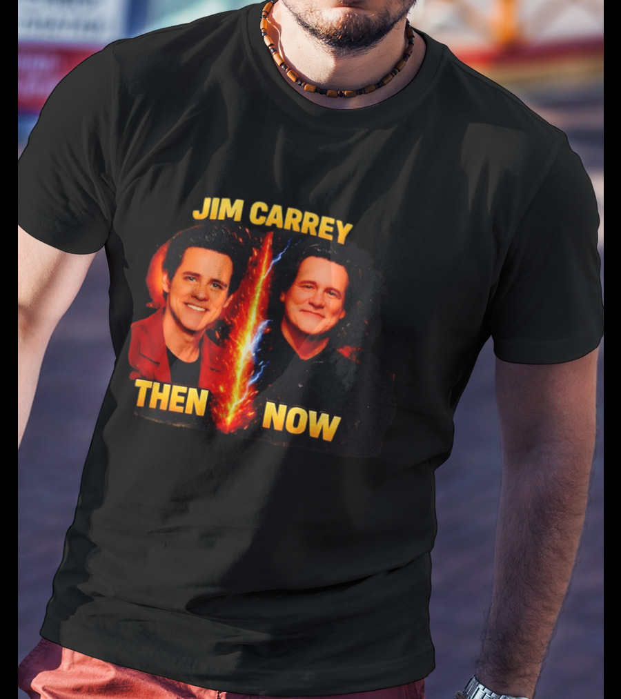 Jim Carrey Then And Now Evolution T-Shirt